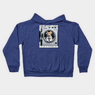 Washing Machine Catspaceship III Kids Hoodie